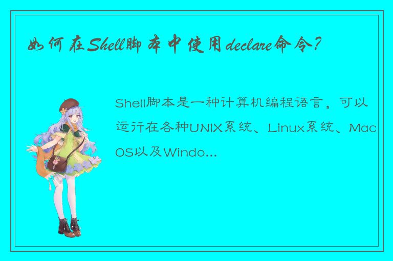 如何在Shell脚本中使用declare命令？