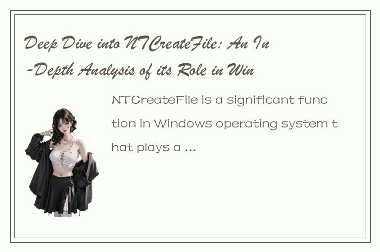 Deep Dive into NTCreateFile: An In-Depth Analysis of its Role in Windows File Sy