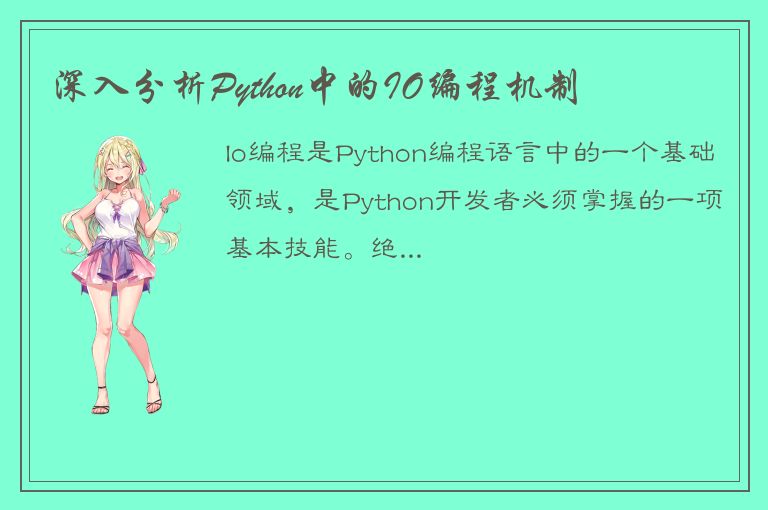 深入分析Python中的IO编程机制