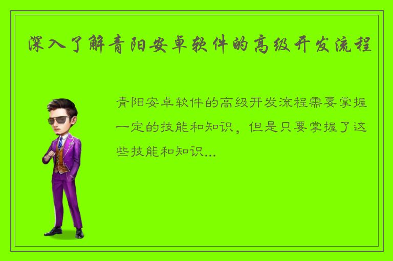 深入了解青阳安卓软件的高级开发流程