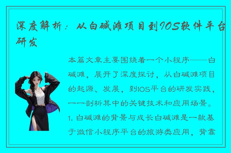 深度解析：从白碱滩项目到IOS软件平台研发