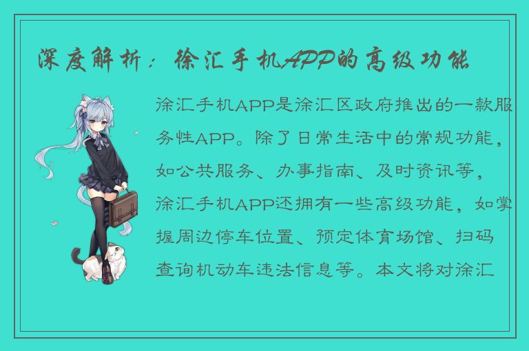 深度解析：徐汇手机APP的高级功能