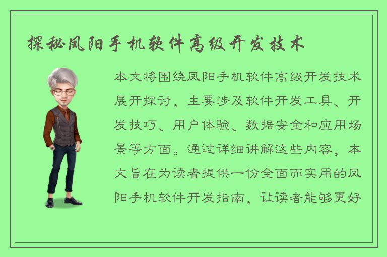 探秘凤阳手机软件高级开发技术