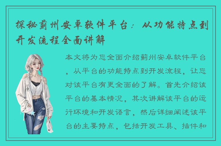 探秘蓟州安卓软件平台：从功能特点到开发流程全面讲解