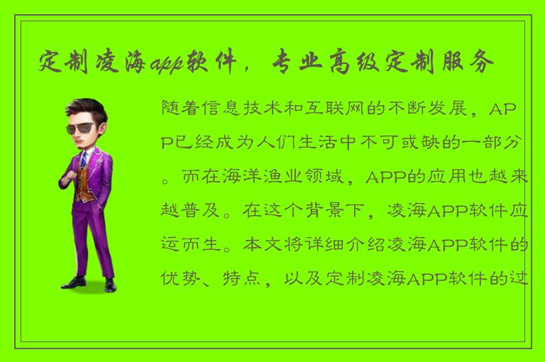 定制凌海app软件，专业高级定制服务