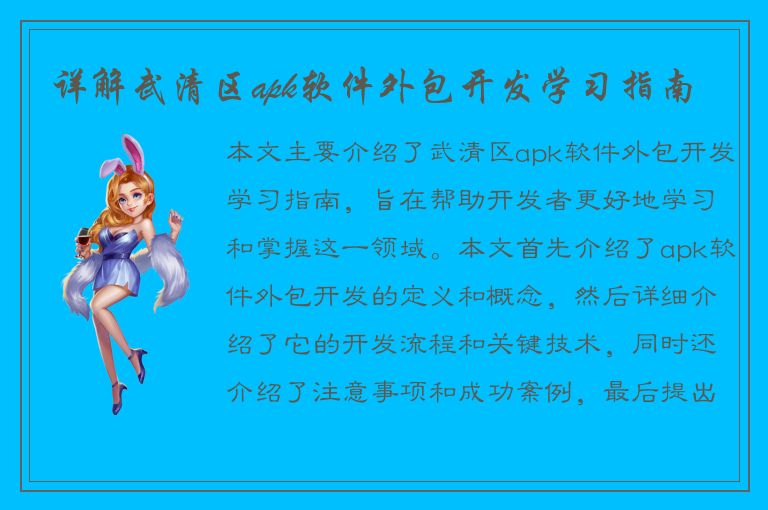 详解武清区apk软件外包开发学习指南