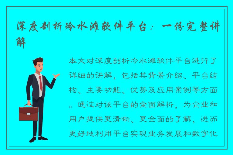 深度剖析冷水滩软件平台：一份完整讲解