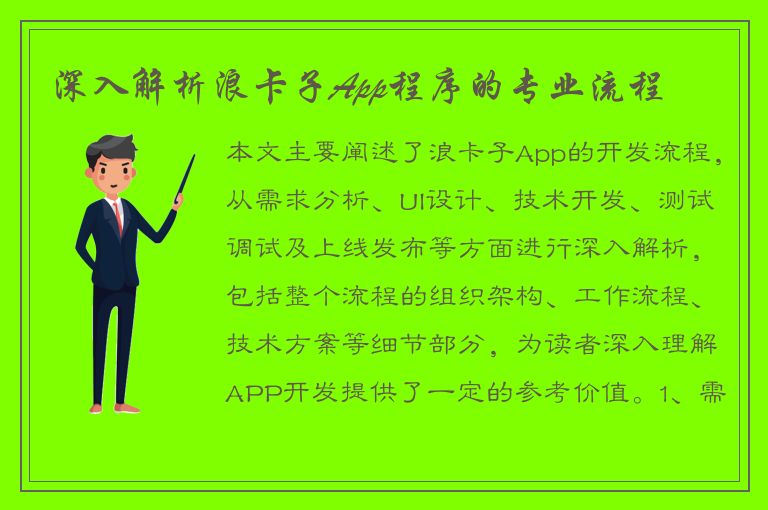 深入解析浪卡子App程序的专业流程