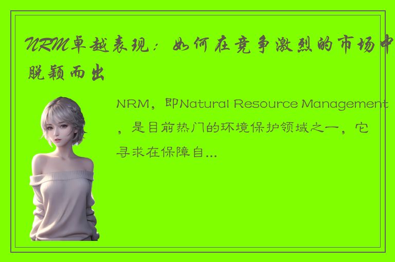 NRM卓越表现：如何在竞争激烈的市场中脱颖而出