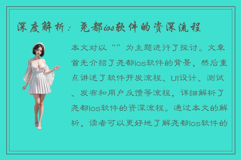 深度解析：尧都ios软件的资深流程