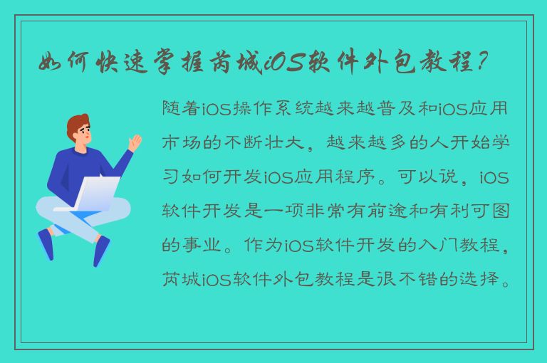 如何快速掌握芮城iOS软件外包教程？