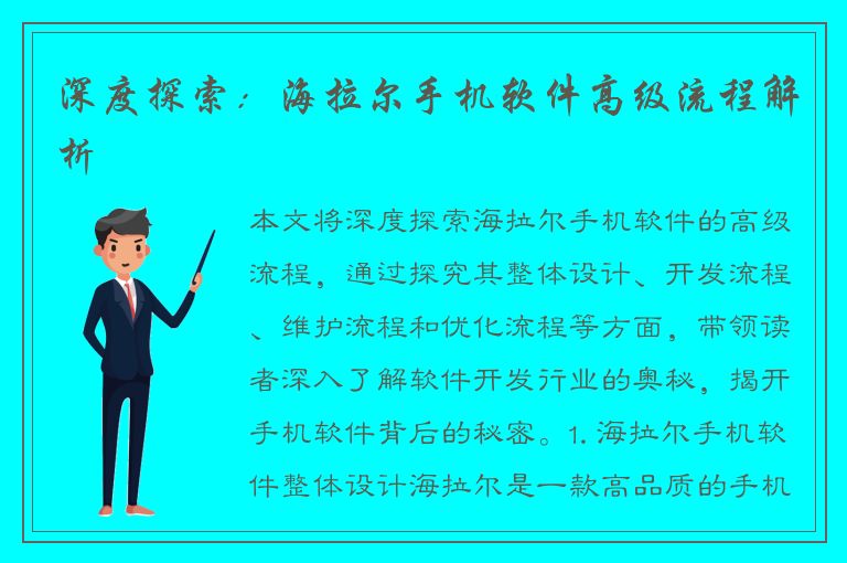 深度探索：海拉尔手机软件高级流程解析