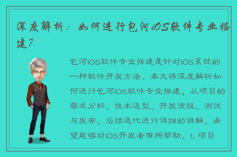 深度解析：如何进行包河iOS软件专业搭建？