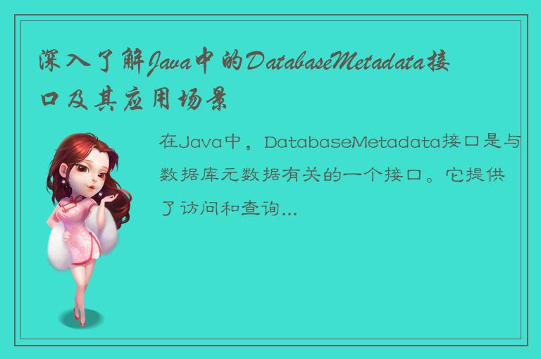 深入了解Java中的DatabaseMetadata接口及其应用场景