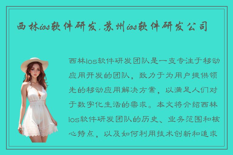 西林ios软件研发,苏州ios软件研发公司