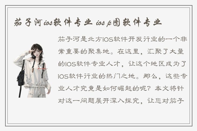 茄子河ios软件专业 ios p图软件专业