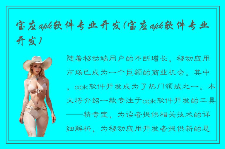 宝应apk软件专业开发(宝应apk软件专业开发)