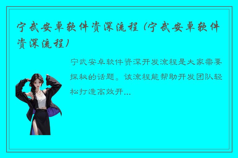 宁武安卓软件资深流程 (宁武安卓软件资深流程)