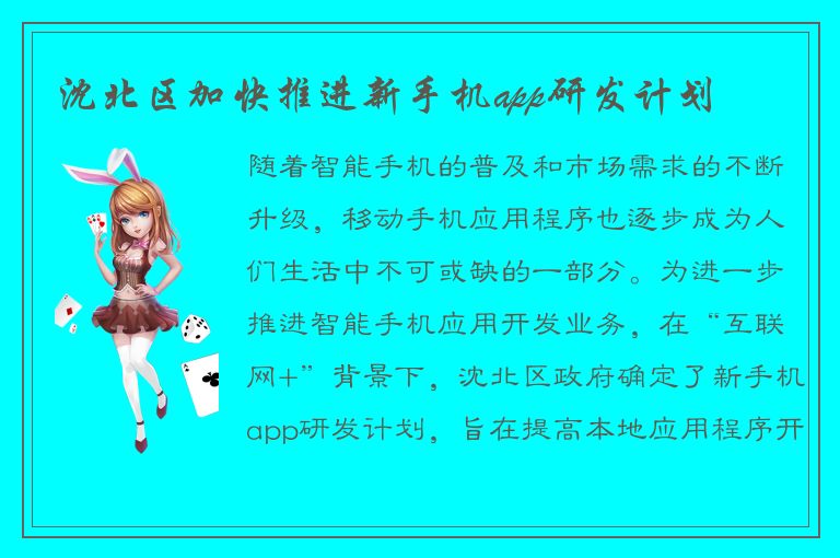 沈北区加快推进新手机app研发计划