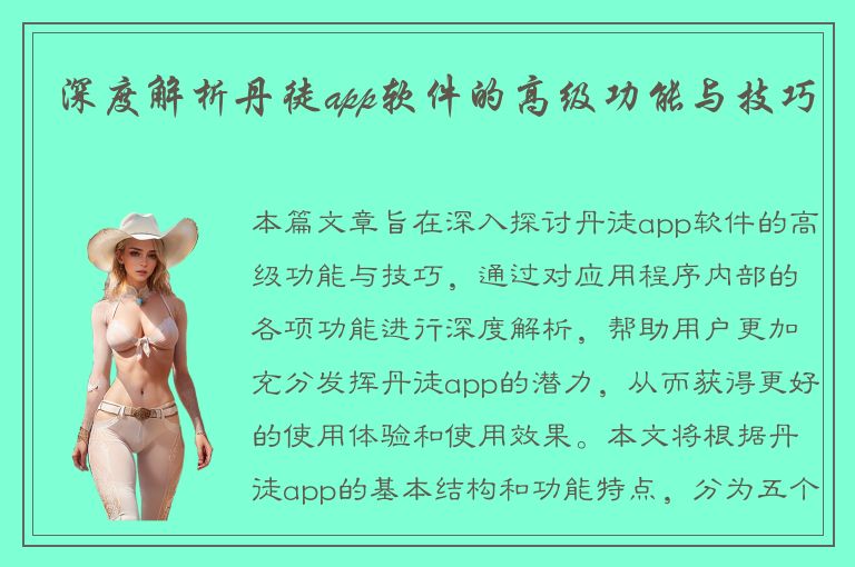 深度解析丹徒app软件的高级功能与技巧