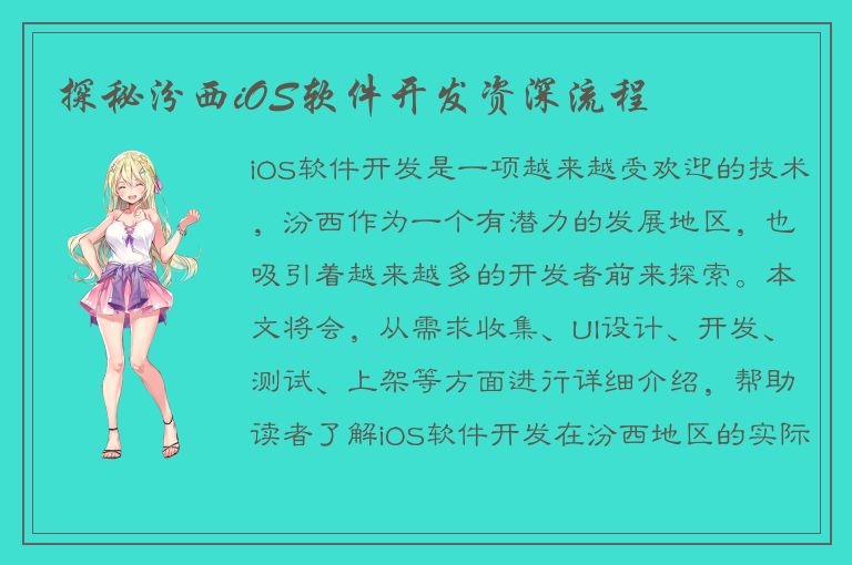 探秘汾西iOS软件开发资深流程