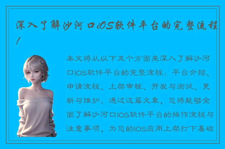 深入了解沙河口iOS软件平台的完整流程！