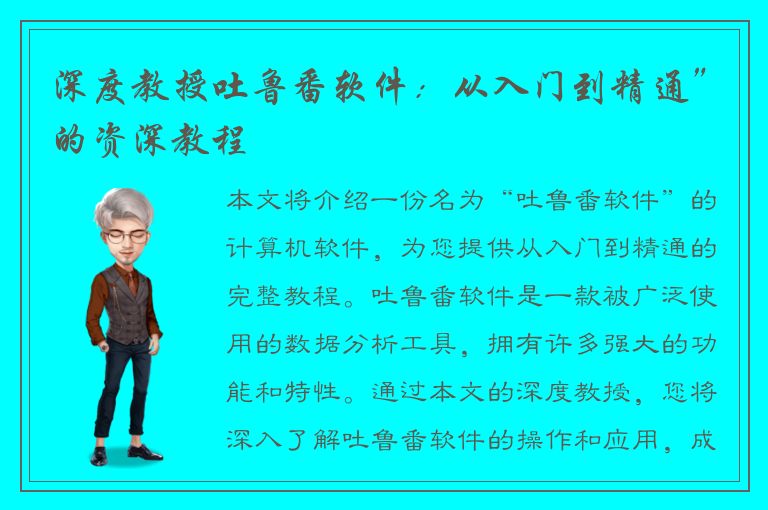 深度教授吐鲁番软件：从入门到精通”的资深教程