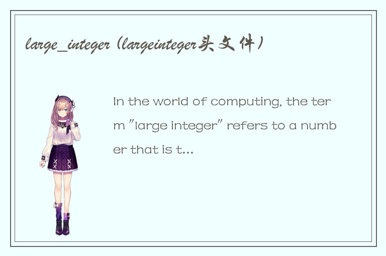 large_integer (largeinteger头文件)